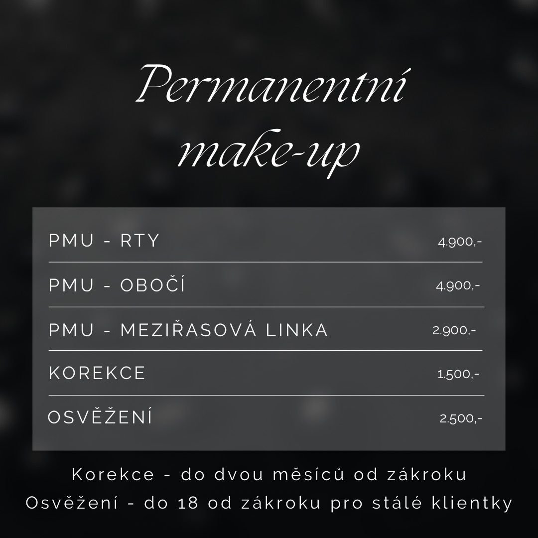 Ceník – permanentní make-up